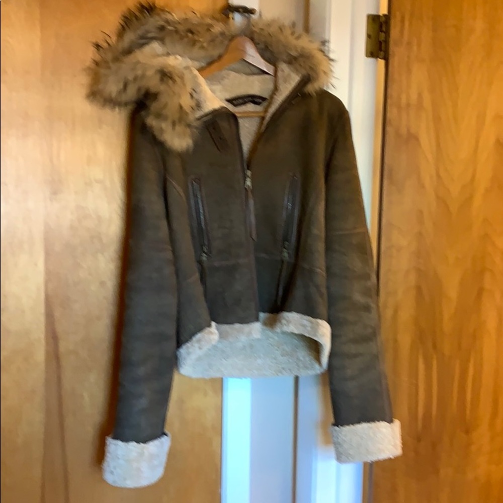 MARC New York shearling vintage bomber jacket